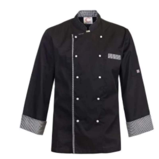 Picture of ChefsCraft, Executive Chef Lightweight Vented Jacket, Long Sleeve, Checked Detail