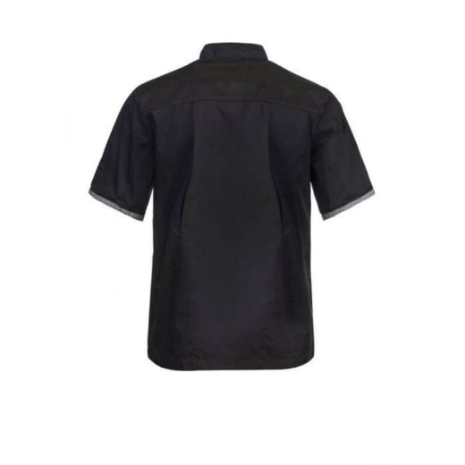 Picture of ChefsCraft, Executive Chef Lightweight Vented Jacket, Short Sleeve, Checked Detail