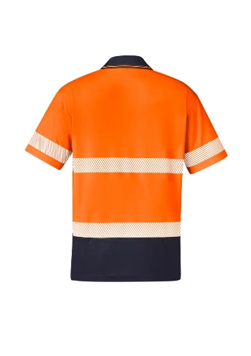 Picture of Syzmik, Unisex Hi Vis Segmented S/S Polo - Hoop Taped