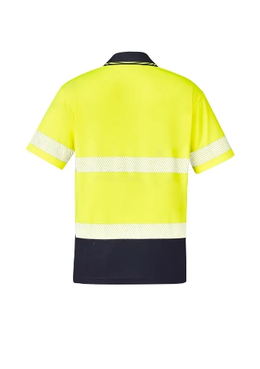 Picture of Syzmik, Unisex Hi Vis Segmented S/S Polo - Hoop Taped