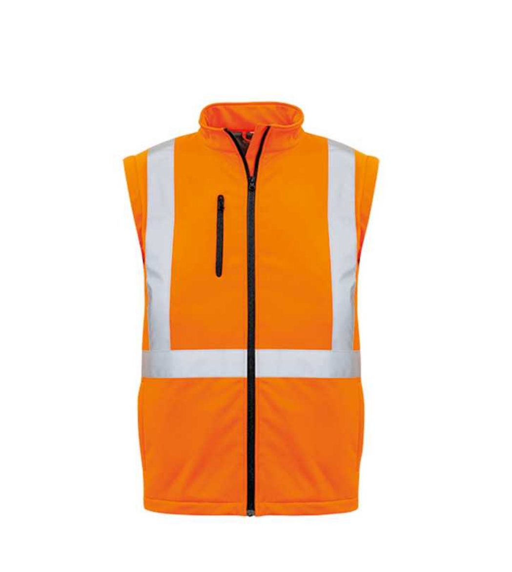 Picture of Syzmik, Unisex Hi Vis X Back 2 in 1 Softshell Rain Jacket