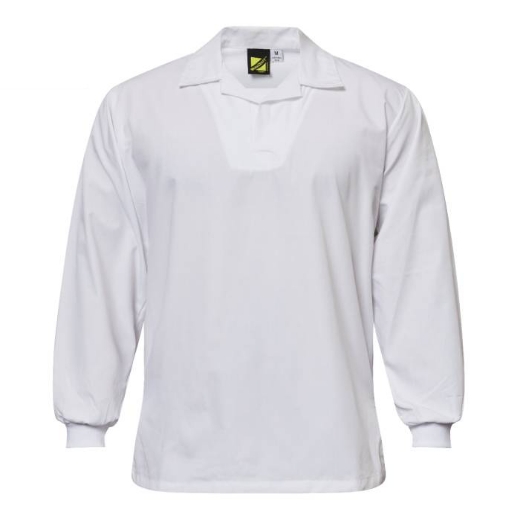 Picture of WorkCraft, Food Industry Jac Shirt W Modesty Neck Insert- Long Sleeve