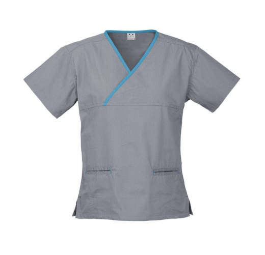 Picture of Biz Collection, Contrast Ladies Crossover Scrubs Top