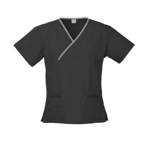 Picture of Biz Collection, Contrast Ladies Crossover Scrubs Top