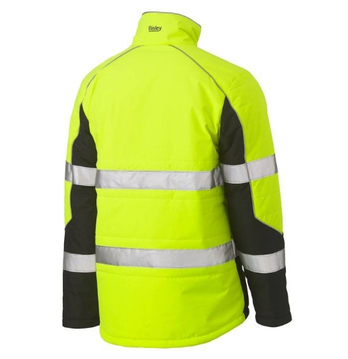 Picture of Bisley, Taped Hi Vis Puffer Jacket With Stand Collar