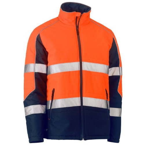 Picture of Bisley, Taped Hi Vis Puffer Jacket With Stand Collar