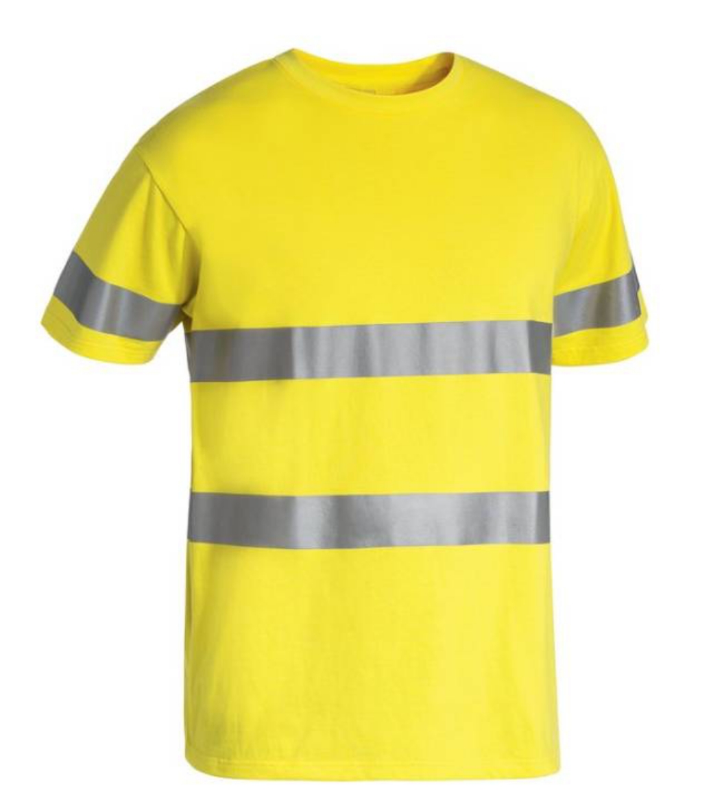 Picture of Bisley, Taped Hi Vis Cotton T-Shirt Short Sleeve