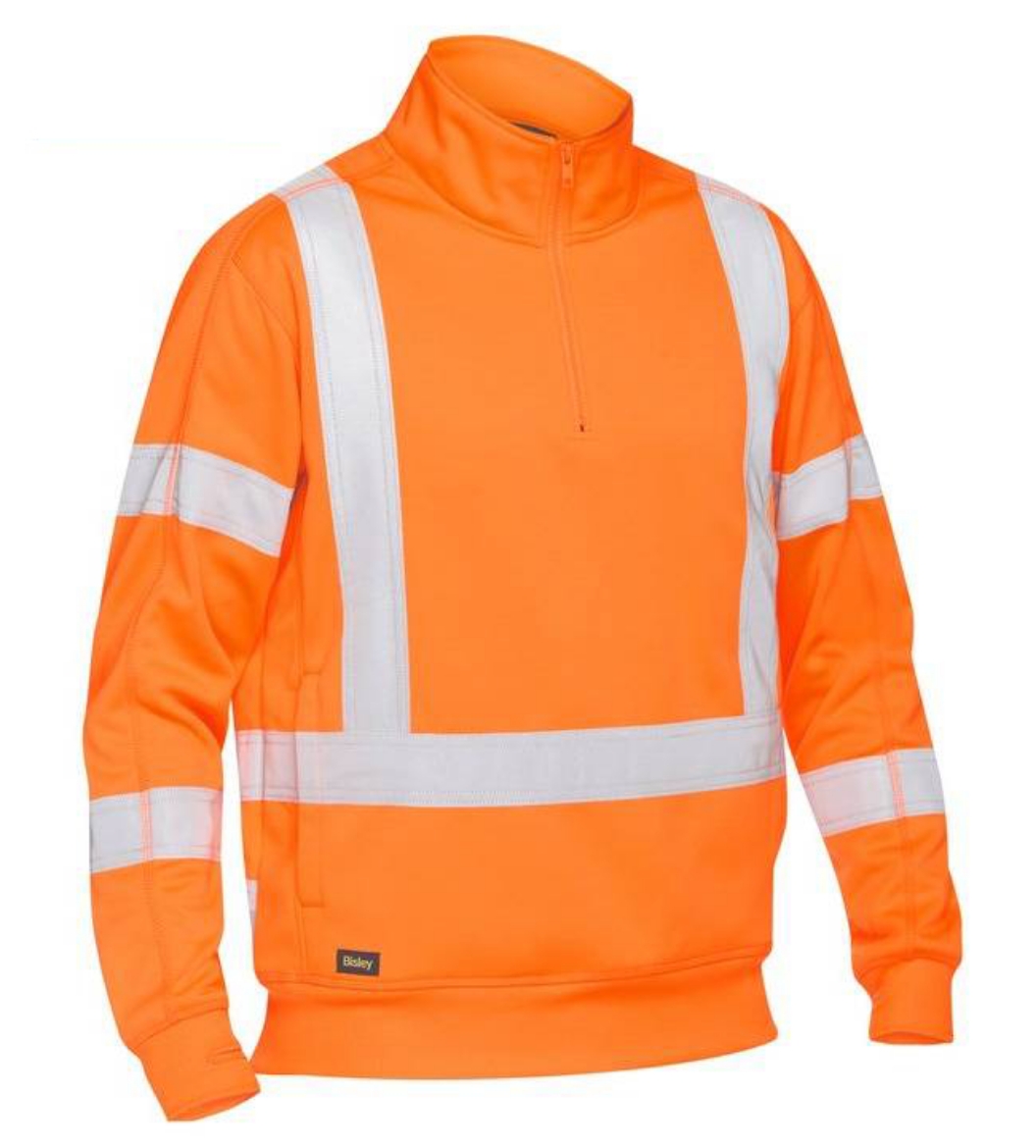 Picture of Bisley, X Taped Hi Vis 1/4 Zip Pullover