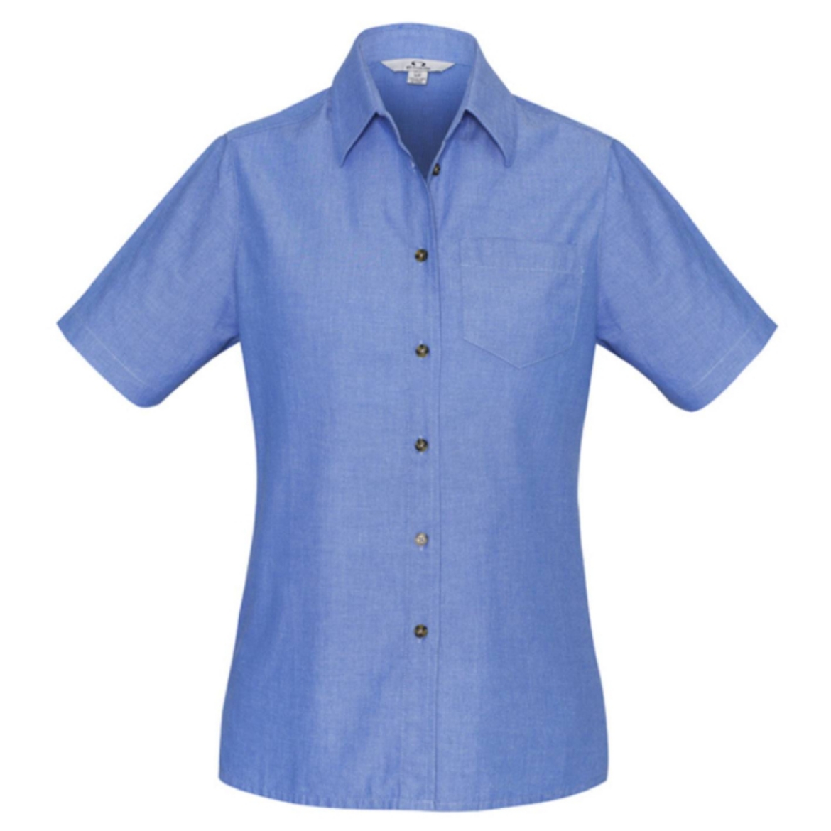 Picture of Biz Collection, Wrinkle Free Chambray Ladies S/S Shirt