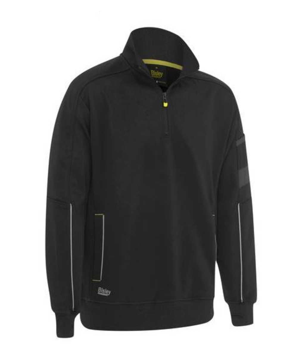 Picture of Bisley, Work Fleece 1/4 Zip Pullover With Sherpa Lining