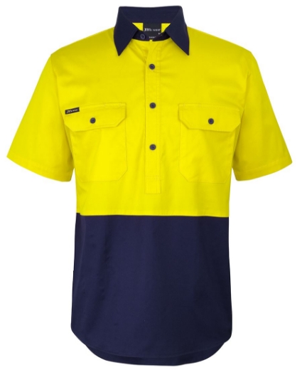 Picture of JB's Wear, HV Close Front S/S 150G Work Shirt