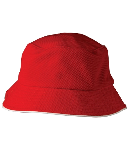 Picture of Winning Spirit, Pique mesh w sandwich trim bucket hat
