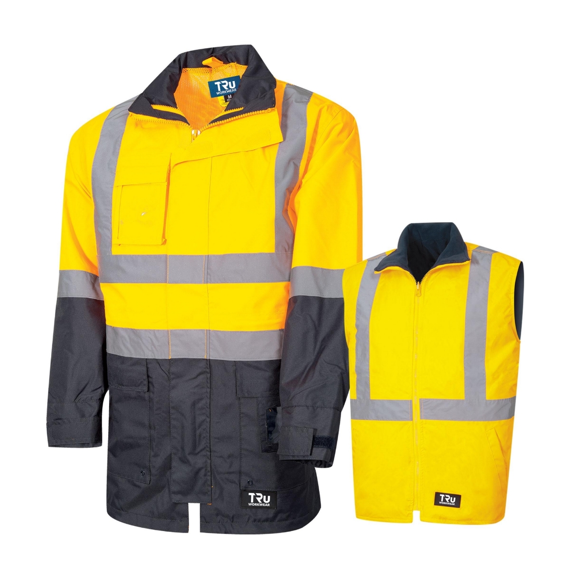 Picture of Tru Workwear, 4 in 1 Rain Jacket, Poly Oxford, Tape