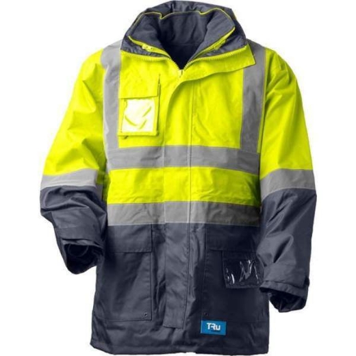 Picture of Tru Workwear, 4 in 1 Rain Jacket, Poly Oxford, Tape