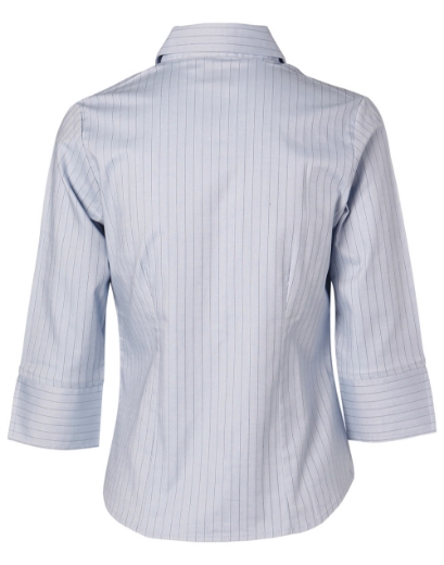 Picture of Winning Spirit, Ladies Stretch Stripe Shirt, 3/4 Sleeve