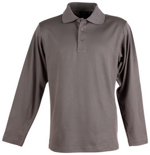 Picture of Winning Spirit, Mens Cotton Back Truedry L/S Polo