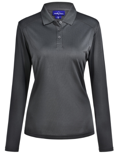 Picture of Winning Spirit, Ladies Bamboo Charcoal L/S Polo