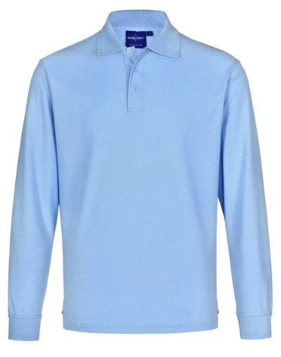 Picture of Winning Spirit, Adults Poly/Cotton Pique L/S Polo