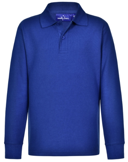 Picture of Winning Spirit, Kids Poly/Cotton Pique L/S Polo