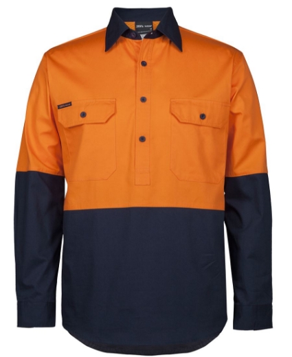 Picture of JB's Wear, HV Close Front L/S 150G Work Shirt