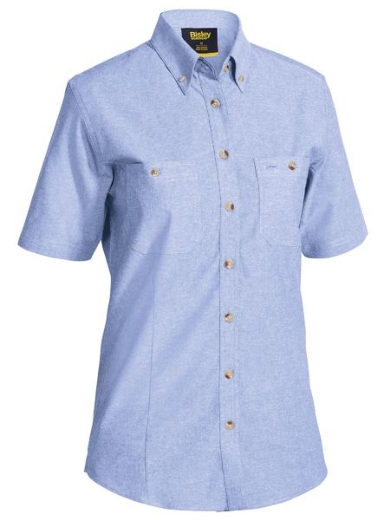 Picture of Bisley, Womens S/S Chambray Shirt