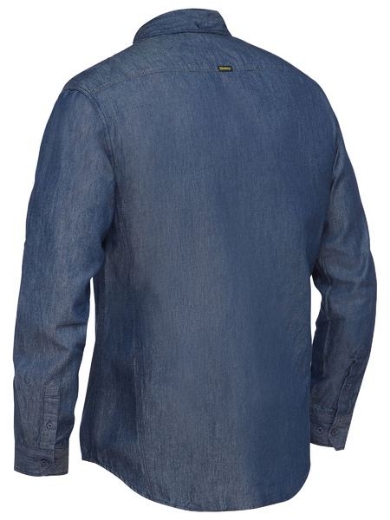 Picture of Bisley, Mens L/S Denim Work Shirt