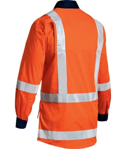 Picture of Bisley, Taped Hi Vis Ttmc Cool Lightweight Drill Shirt