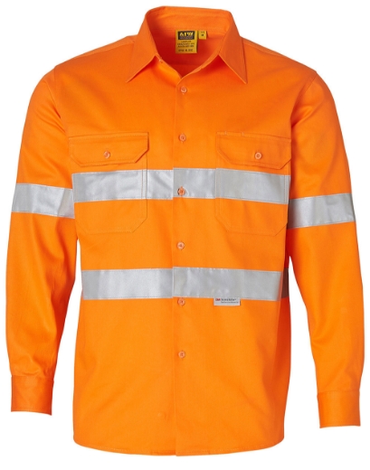 Picture of Winning Spirit, Mens High Visibility L/S Drill Shirt