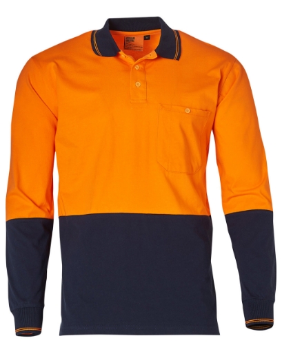 Picture of Winning Spirit, Hi-Vis Cotton L/S Safety Polo