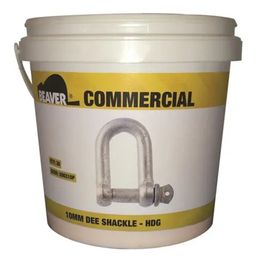 Picture of Beaver, Commercial Dee Shackles (Pail) - Galvanised Size 16mm