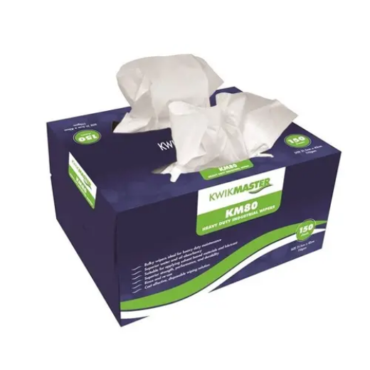 Picture of Frontier, Kwikmaster KM80 Industrial Wipers White 540 Sheets Per Roll (1 Per Carton) - White
