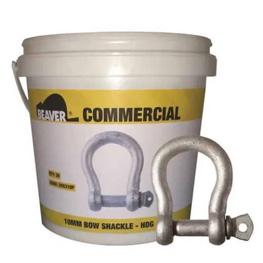 Picture of Beaver, Hot Dipped Galvanised Commercial Bow Shackles - Galvanised Size 6mm